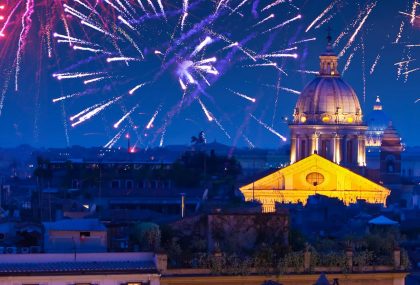 Fireworks festivities and a New Year in Rome