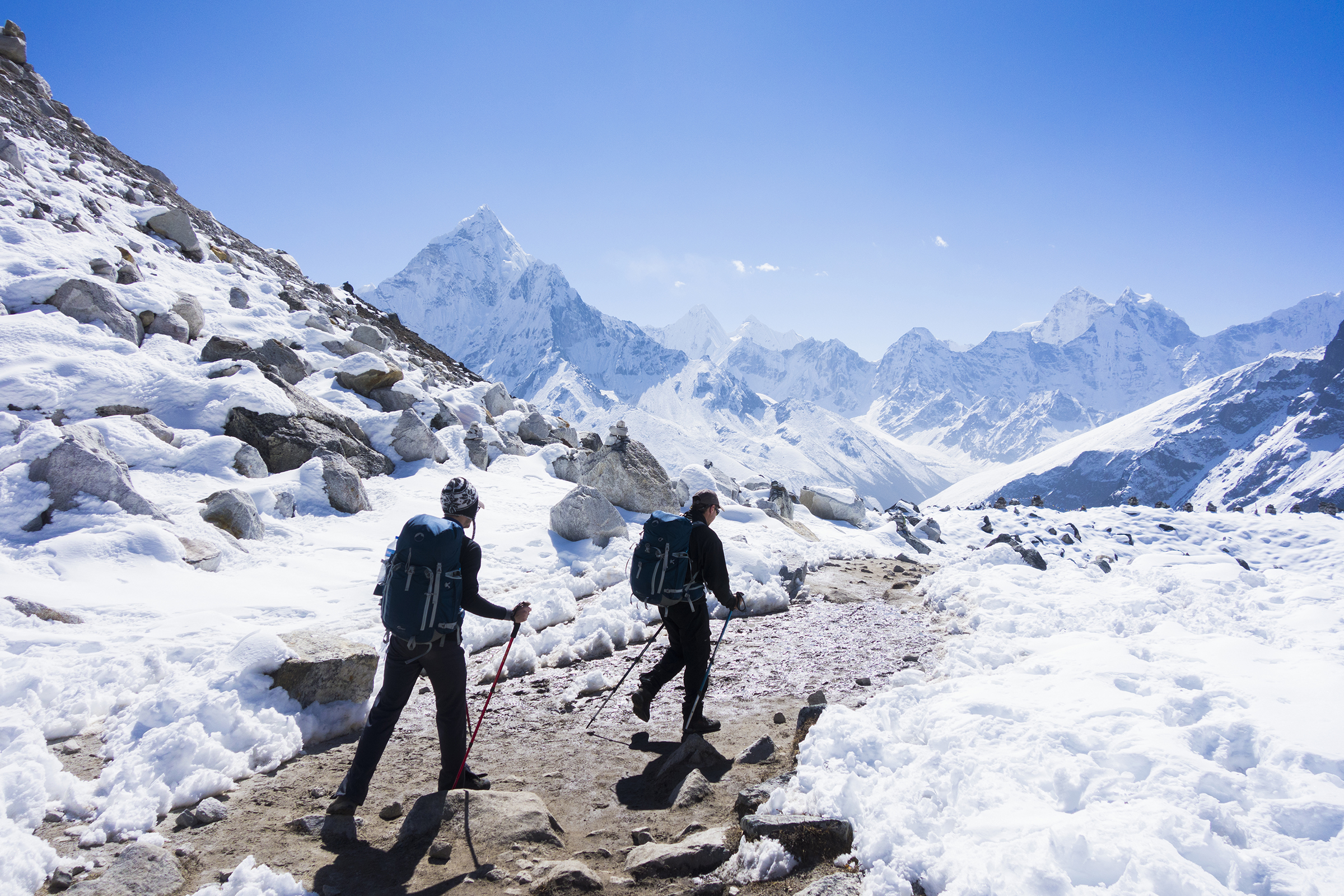 Trekking to Everest base cand in Nepal