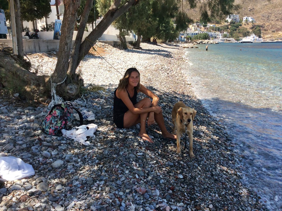 Jennifer Barclay on Tilos Island Greece